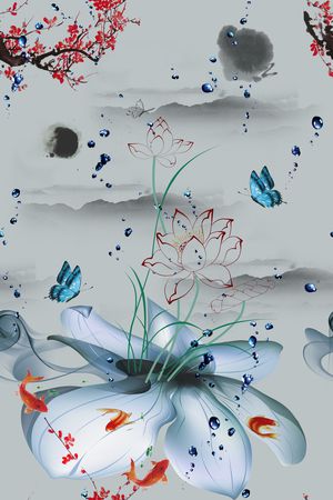 花卉印花华亿平台图片