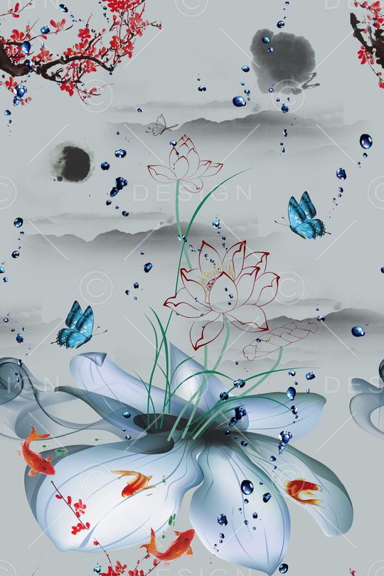 花卉印花华亿平台图片