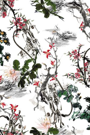 手绘印花华亿平台图片