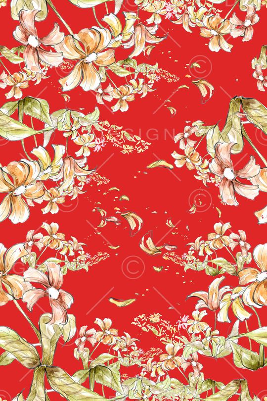 花卉印花华亿平台图片