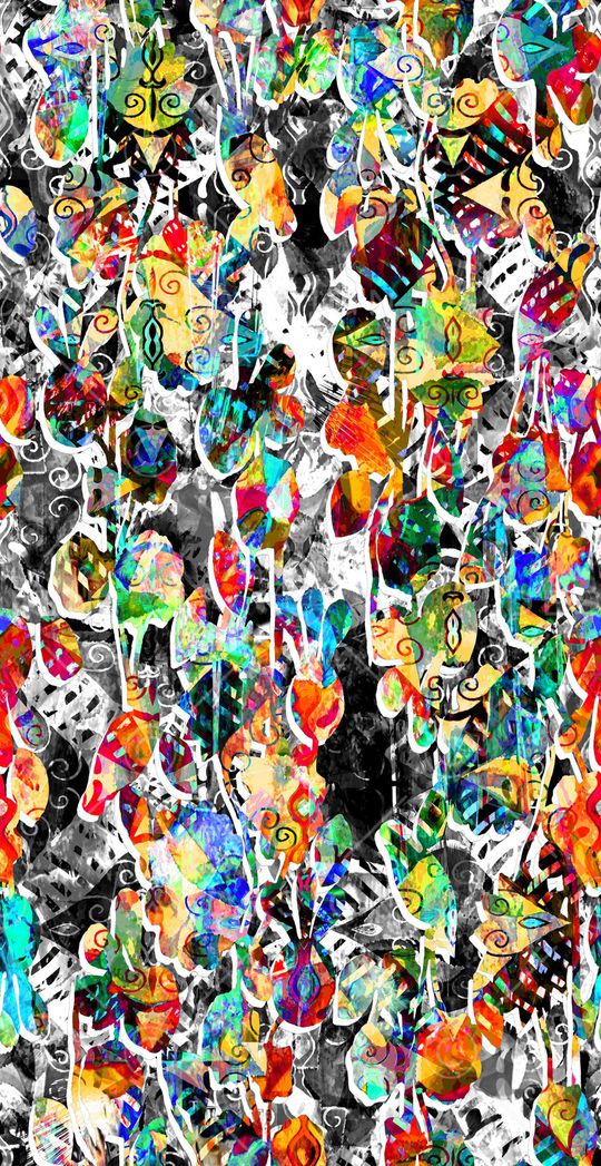 抽象印花华亿平台图片