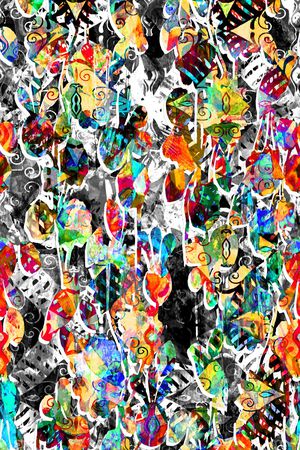 抽象印花华亿平台图片