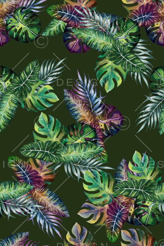 棕榈叶印花华亿平台图片