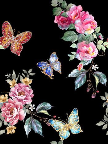 玉兰花印花华亿平台图片