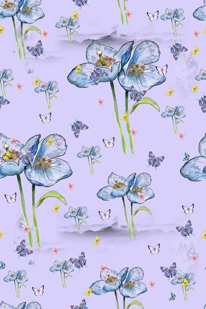 艺术花卉印花华亿平台图片