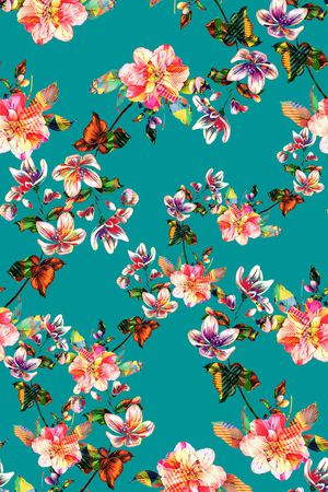 花卉印花华亿平台图片