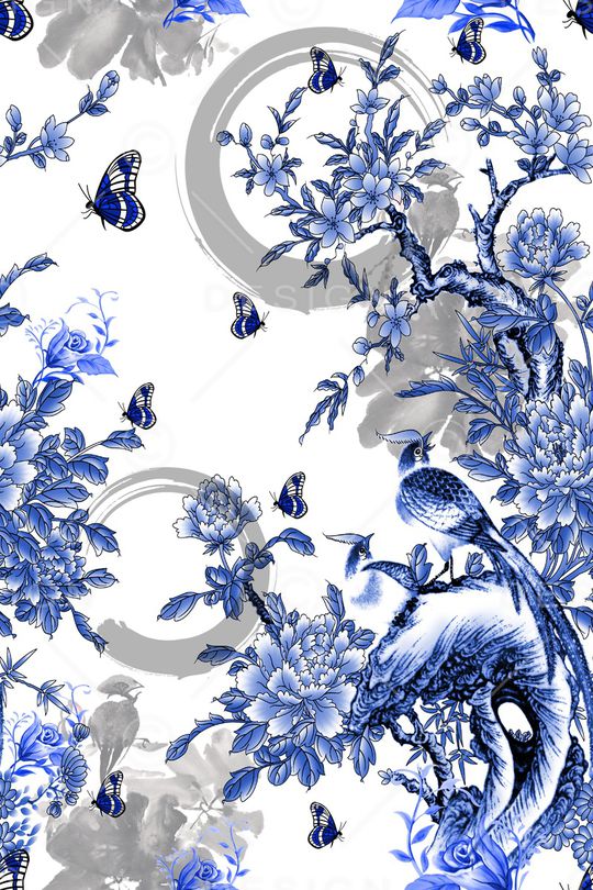 艺术花卉印花华亿平台图片