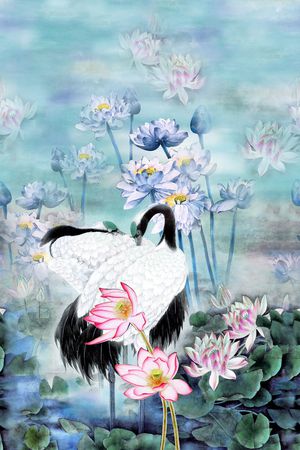 中国风印花华亿平台图片