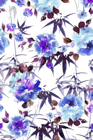 水墨印花华亿平台图片