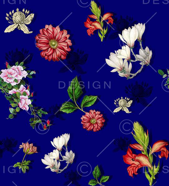 花卉印花华亿平台图片