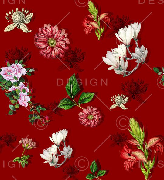 花卉印花华亿平台图片