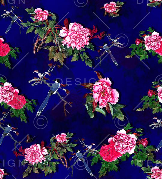 花卉印花华亿平台图片