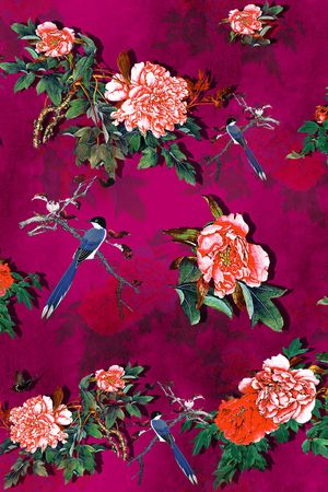 花卉印花华亿平台图片