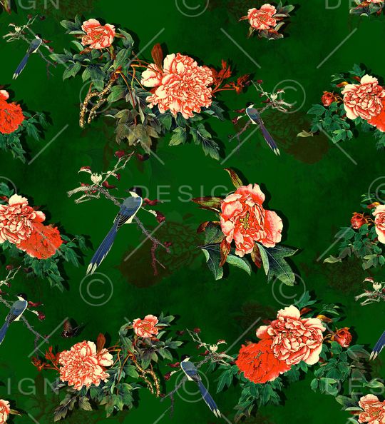 花卉印花华亿平台图片