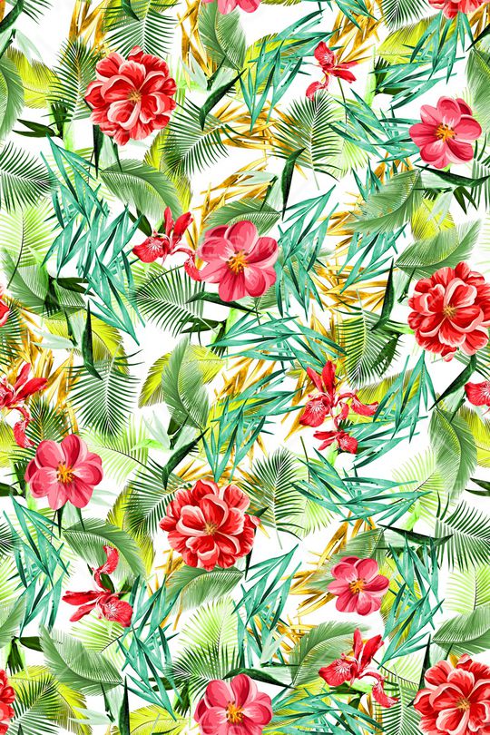 热带风印花华亿平台图片