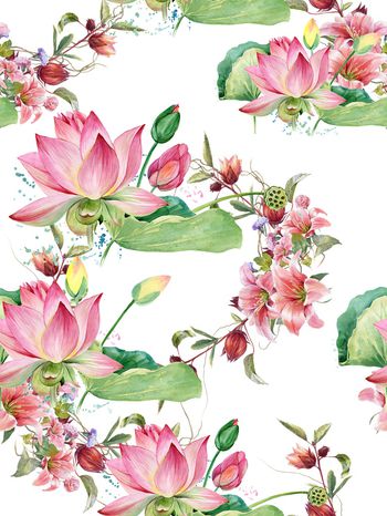 水墨印花华亿平台图片