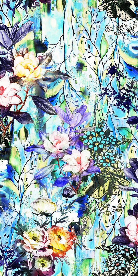 花卉印花华亿平台图片