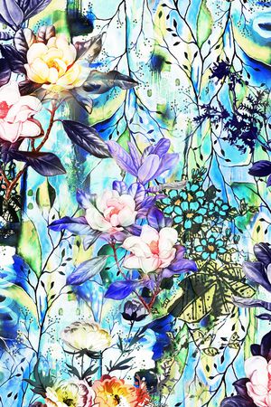 花卉印花华亿平台图片