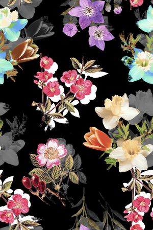 花卉印花华亿平台图片