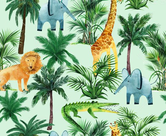 热带丛林印花华亿平台图片