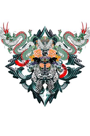 抽象印花华亿平台图片