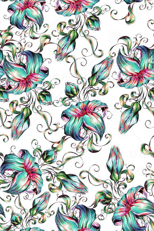 手绘印花华亿平台图片