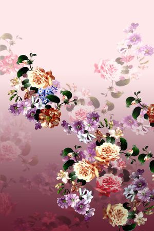 花卉印花华亿平台图片