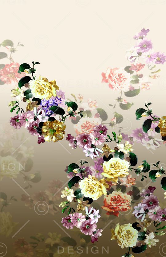 花卉印花华亿平台图片