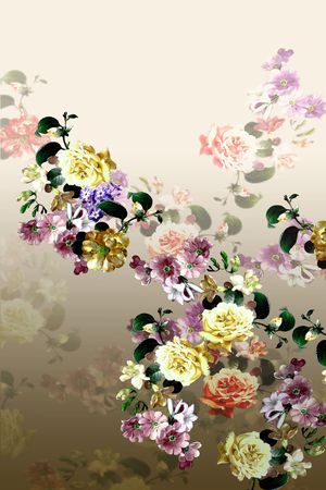 花卉印花华亿平台图片