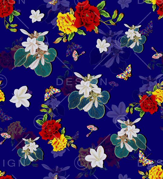 花卉印花华亿平台图片