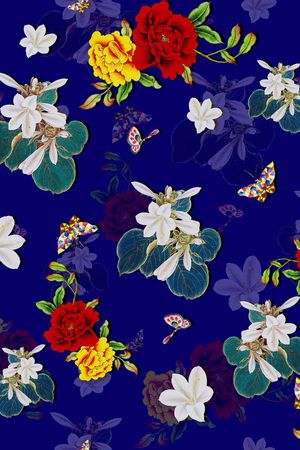 花卉印花华亿平台图片