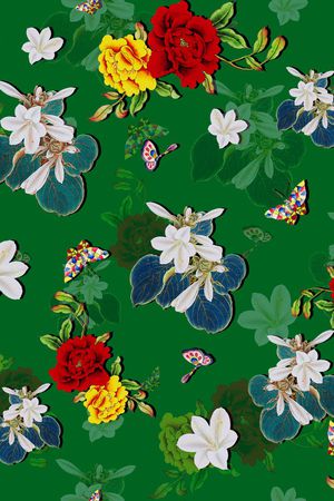 花卉印花华亿平台图片