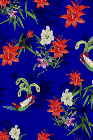 花卉印花华亿平台图片