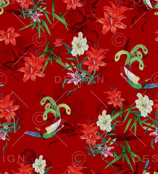 花卉印花华亿平台图片