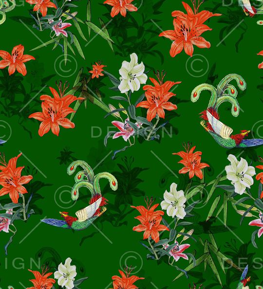 花卉印花华亿平台图片