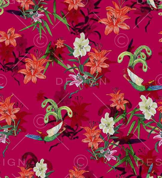 花卉印花华亿平台图片