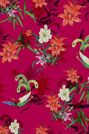 花卉印花华亿平台图片