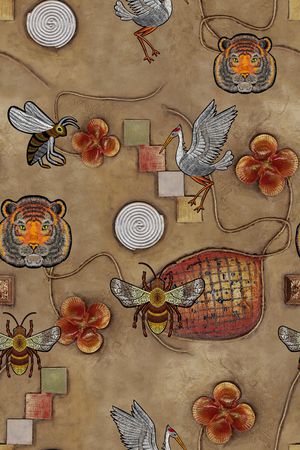 花卉印花华亿平台图片