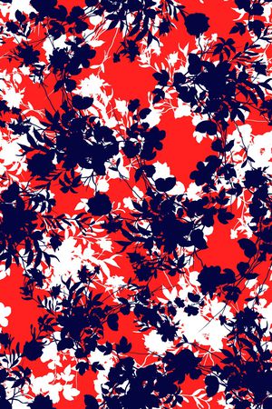 剪影枝叶印花华亿平台图片