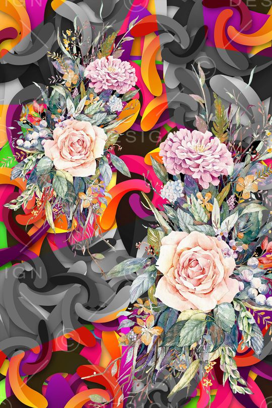 抽象印花华亿平台图片