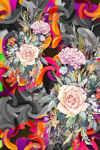 抽象印花华亿平台图片