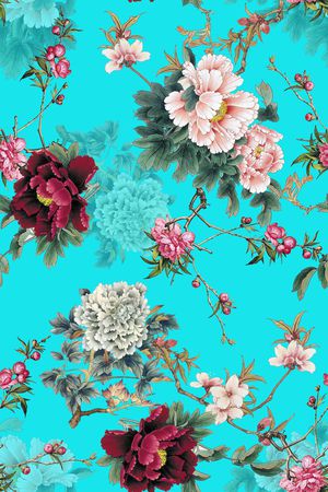 花卉印花华亿平台图片