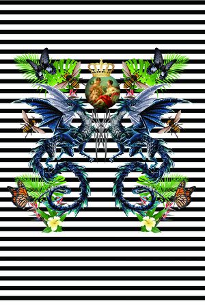 条纹印花华亿平台图片