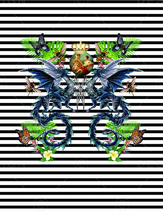 条纹印花华亿平台图片