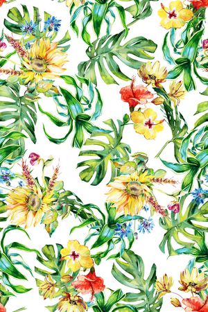 热带风情印花华亿平台图片