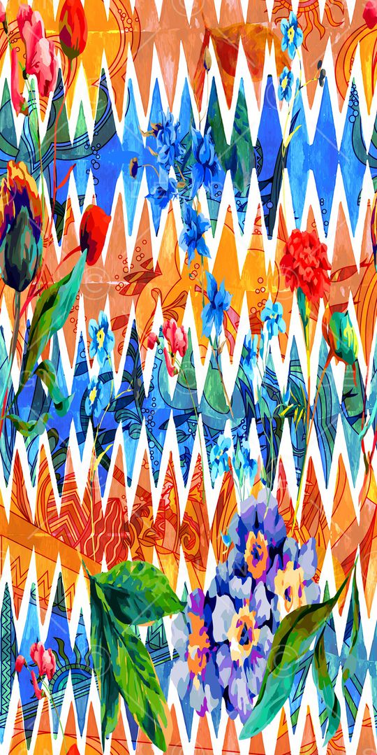 不规则几何印花华亿平台图片