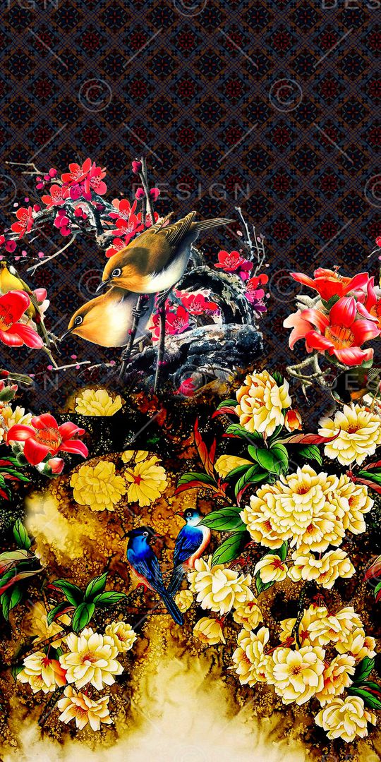 中国风印花华亿平台图片