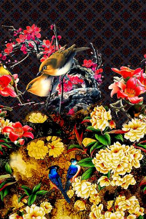 中国风印花华亿平台图片