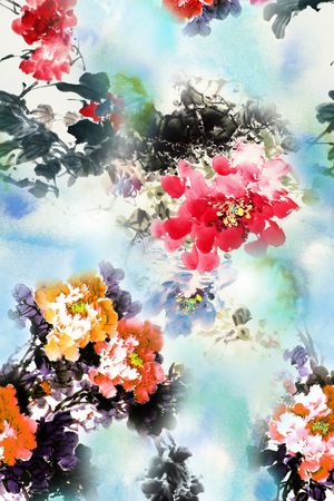 手绘印花华亿平台图片