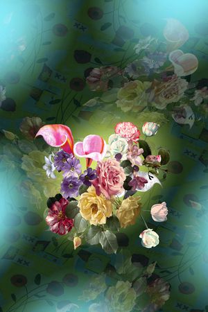 花卉印花华亿平台图片